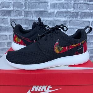Nike Roshe One Black Chicago Blackhawks Custom 511881-010 Mens Size 9 New